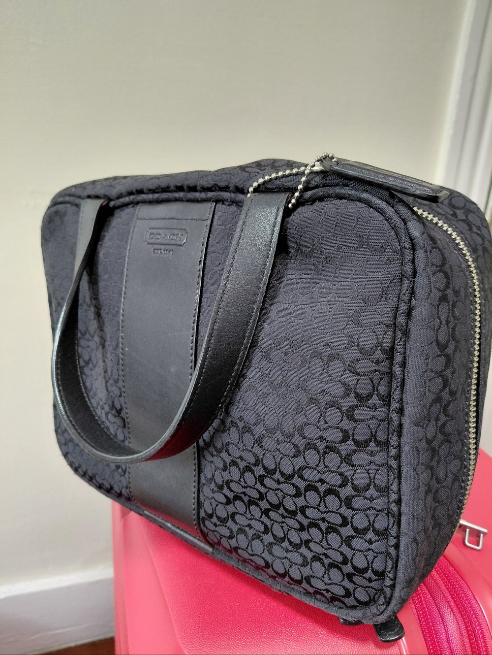 Coach Toiletry Case Vintage Black Bag - Picture 3 of 13